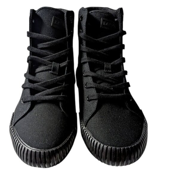 Levi's Womens Olivia Black Canvas Hightop Sneaker Shoes Size 7.5 New without Box - Picture 2 of 7